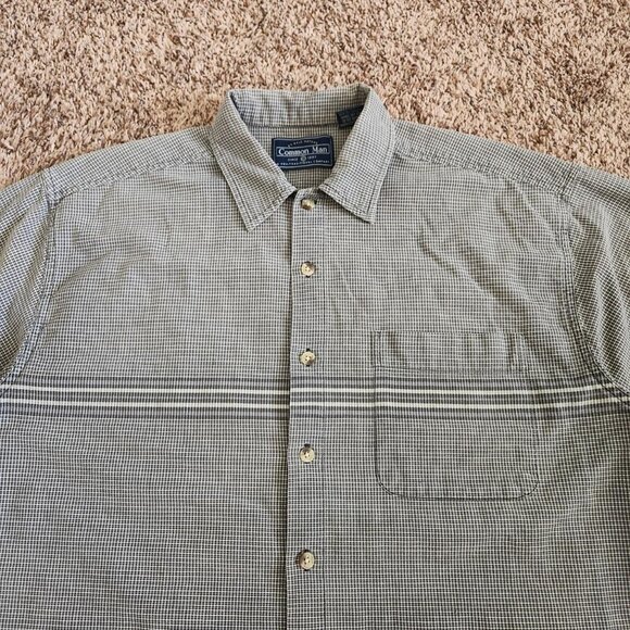 Vintage Plaid Collar Shirt Common Man 90s Retro Dad Surf Skate - Picture 3 of 7